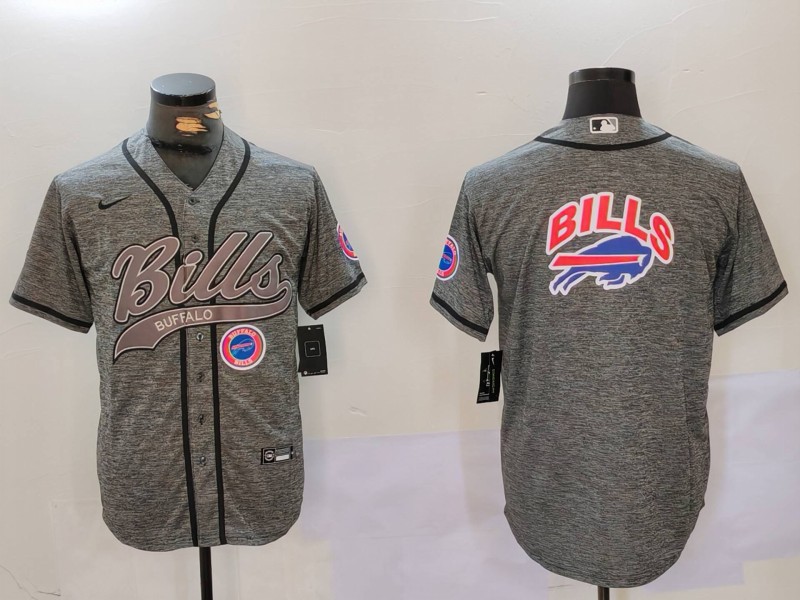 Men Buffalo Bills Blank Grey Joint Name 2024 Nike Limited NFL Jersey style 9123